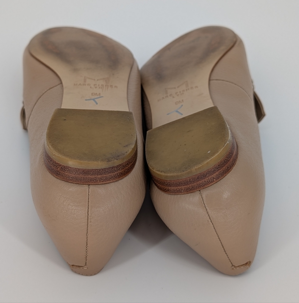 Marc Fisher Genuine Leather Pointed Toe Flats | 9M | Taupe Neutral Beige Cream - Picture 14 of 16